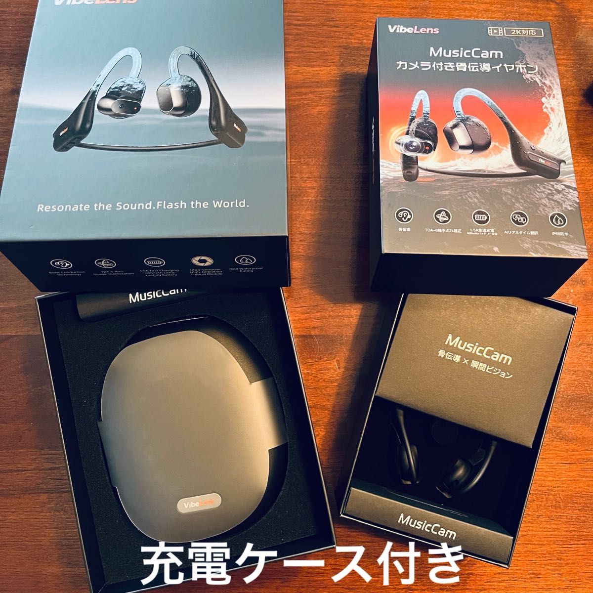 VibeLens MusicCam 2K対応 カメラ付き骨伝導イヤホン 初期化済｜Yahoo