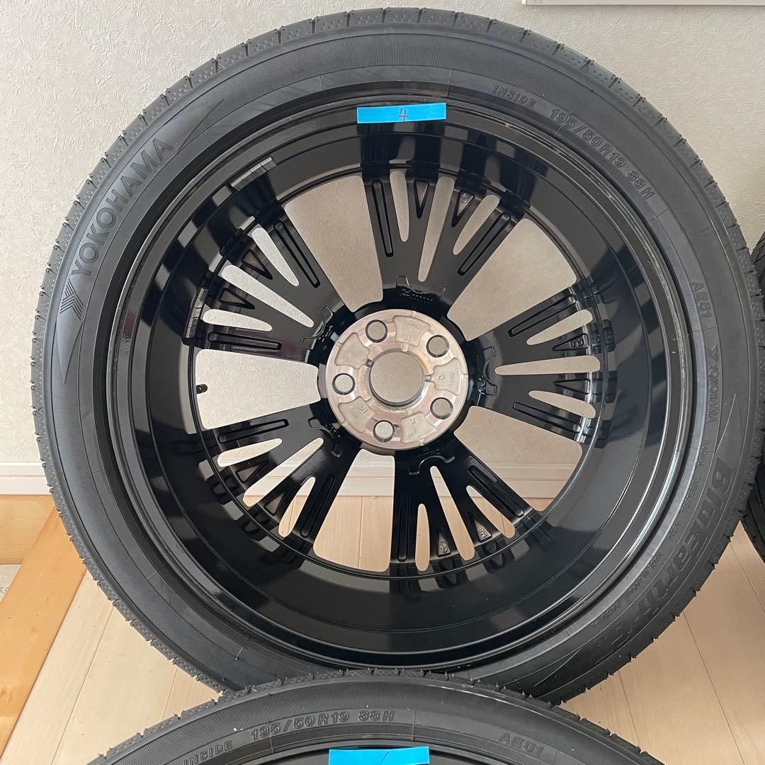 新車外しほぼ新品60プリウスZグレード195/50R19&純正ホイール4本セット