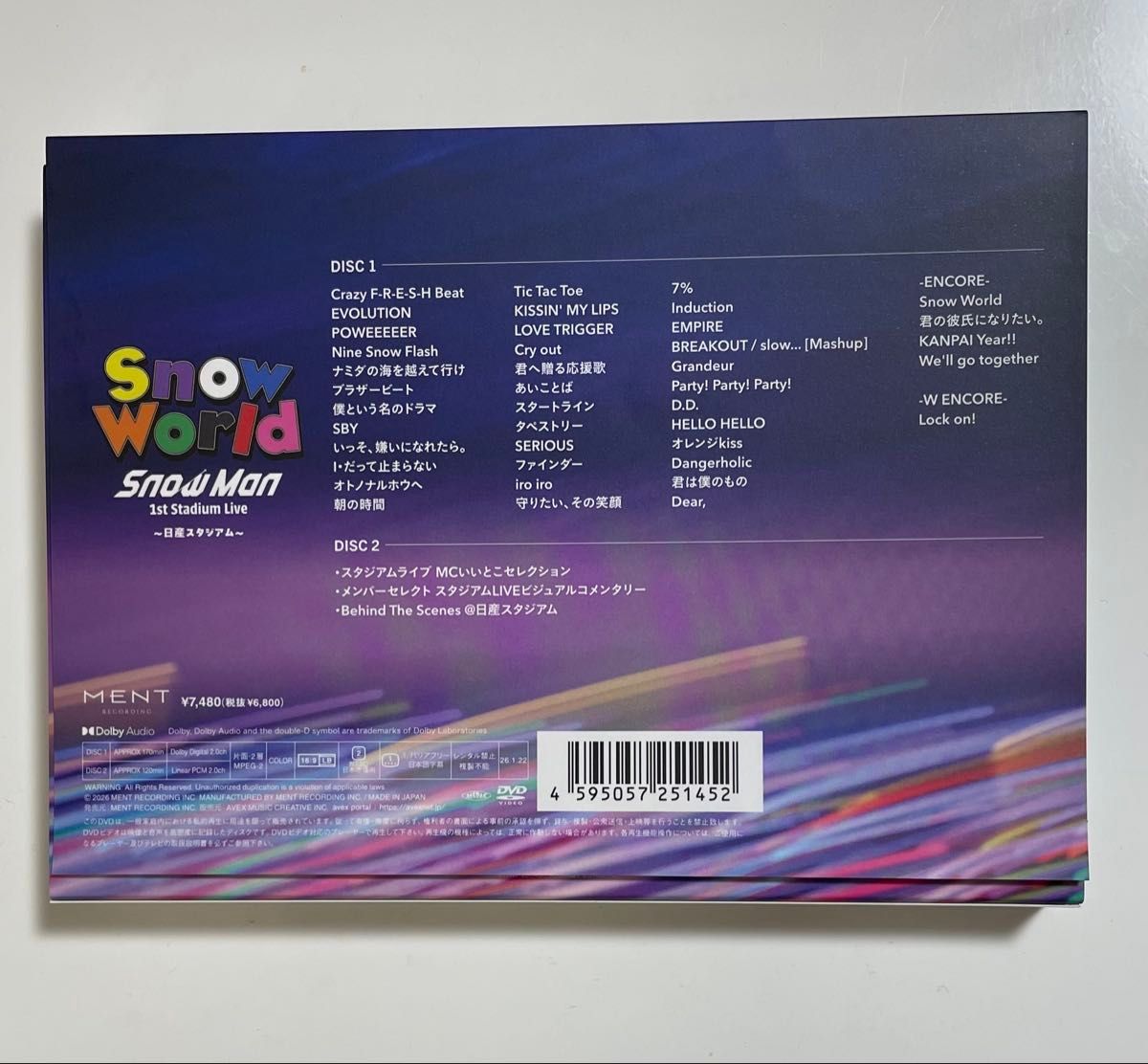 Snow Man 1st Stadium Live Snow World 日産スタジアム DVD FC限定 FC