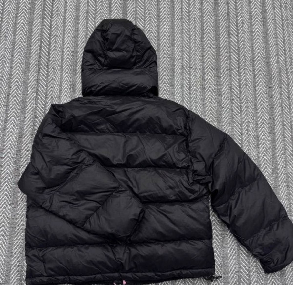 stussy ステューシー ダウンジャケット ブラック ピンク XLサイズ 試着