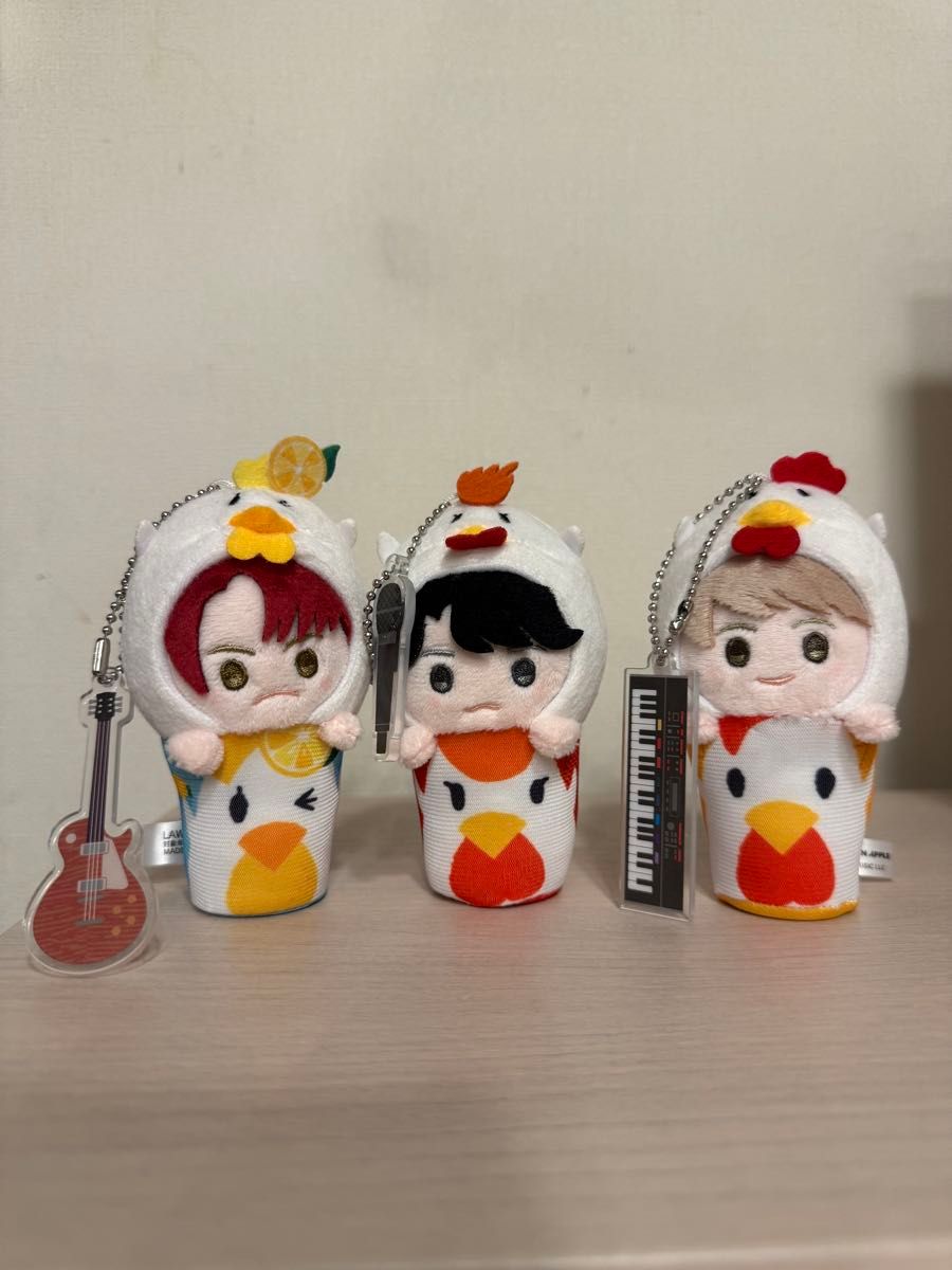 Mrs GREEN APPLE からあげクン ぬいぐるみキーホルダー 3個セット