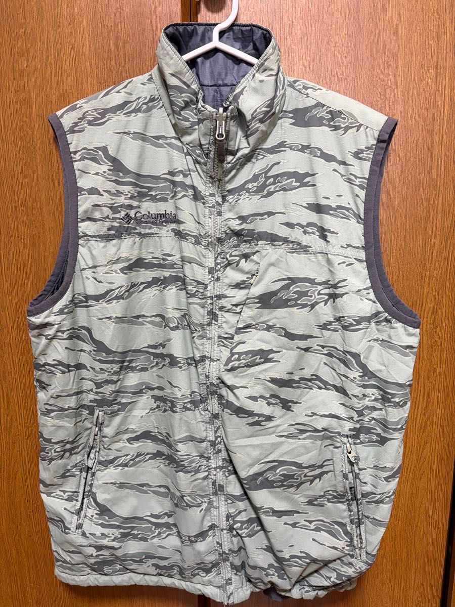 激レア コロンビア Columbia ヴィンテージ カモフラ 迷彩 ベスト90s