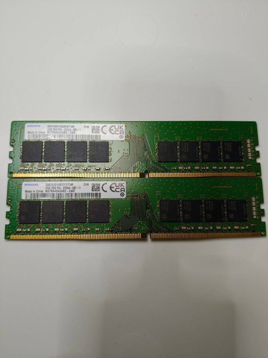 Samsung DDR4-3200 デスクトップパソコン用メモリ 動作確認済み 64GB