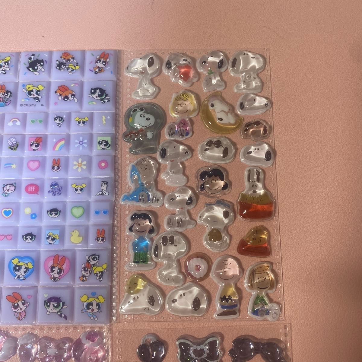 ボンボンドロップシール おすそ分け パワパフ しずくちゃん スヌーピー