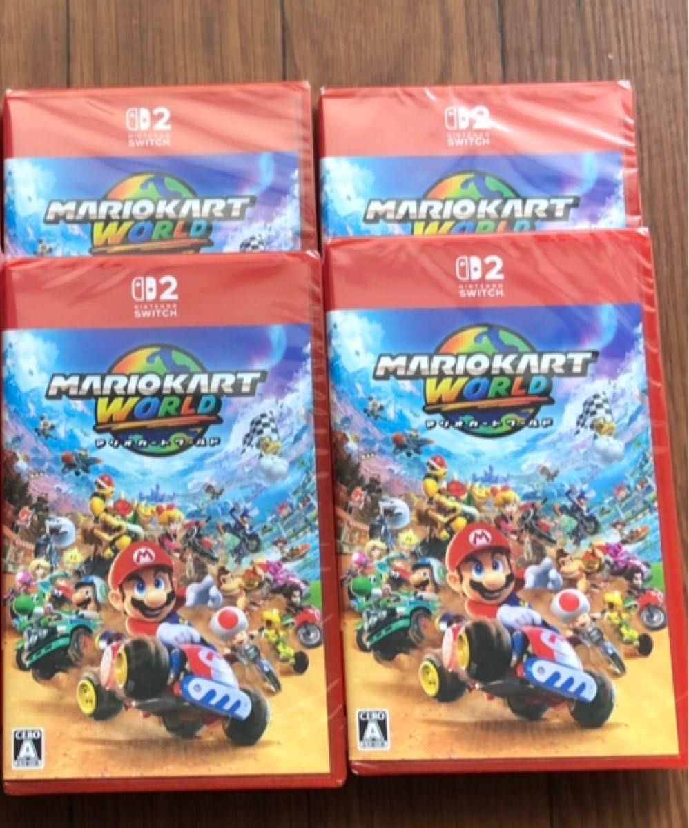 マリオカート ワールド Switch 2 新品未開封シュリンク付き 4本セット
