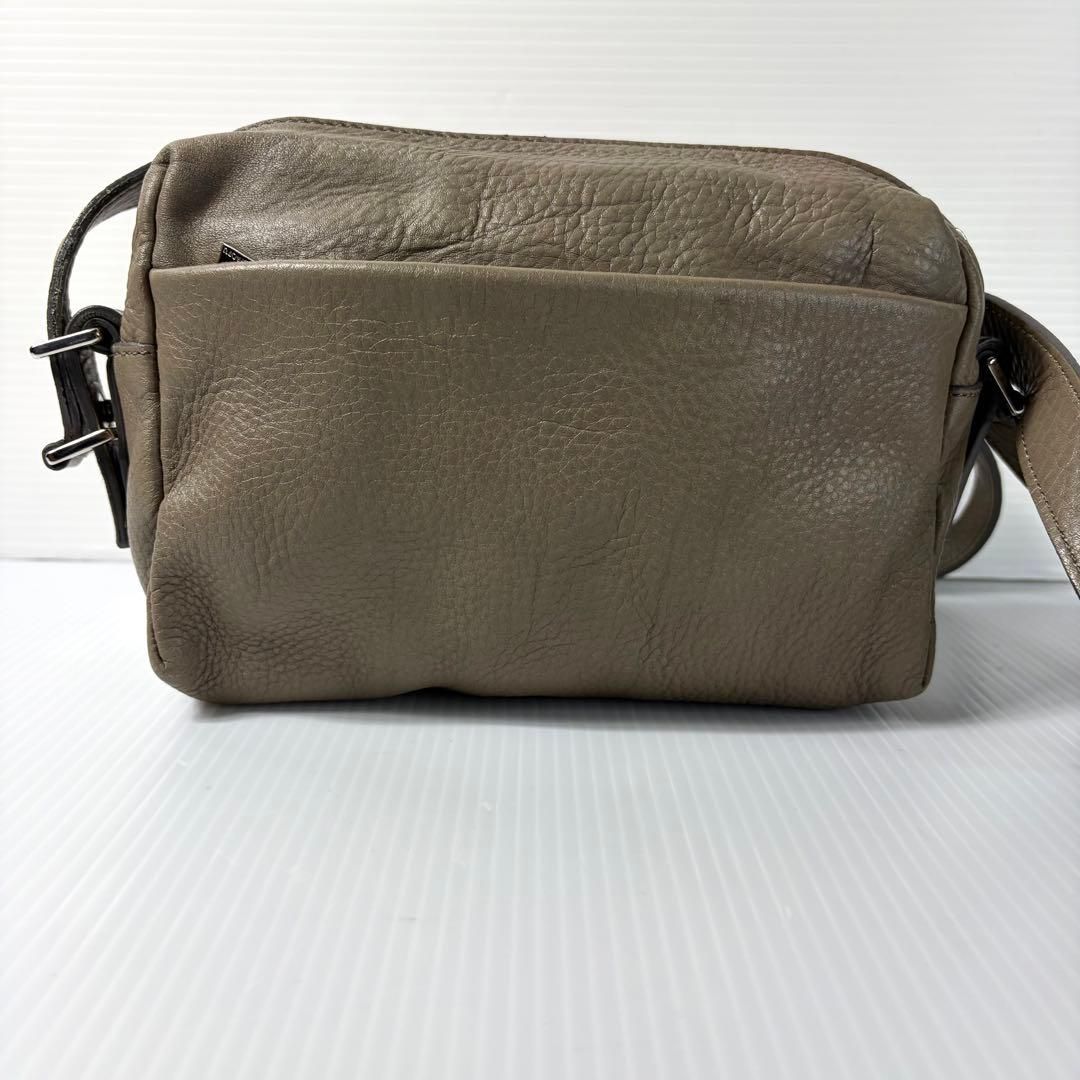 ヒロフ ヴィータ ショルダーバッグ Hロゴ レザー グレージュ 斜め掛け