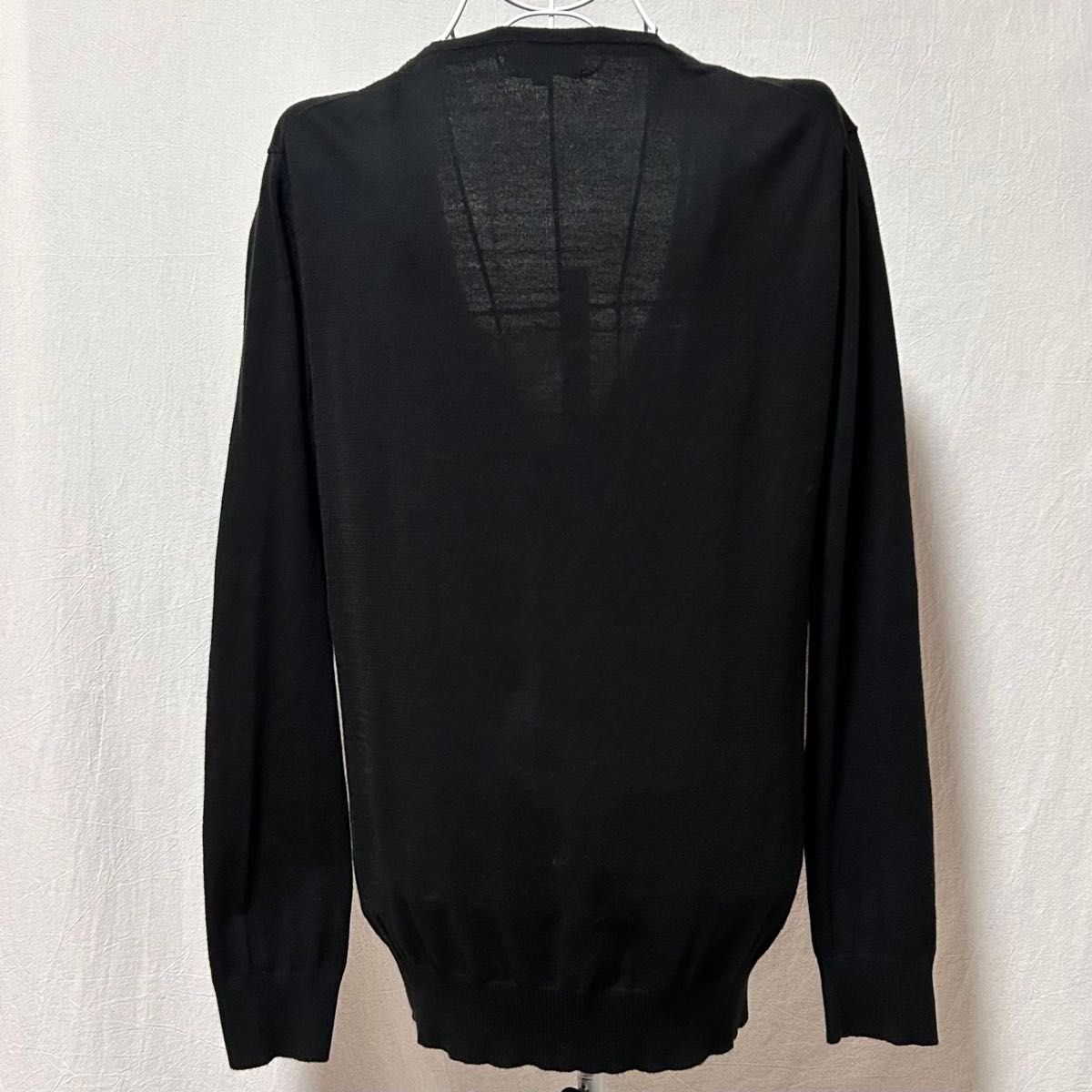 美品 バーバリー ブルーレーベル カーディガン 綿 コットン 春服 黒