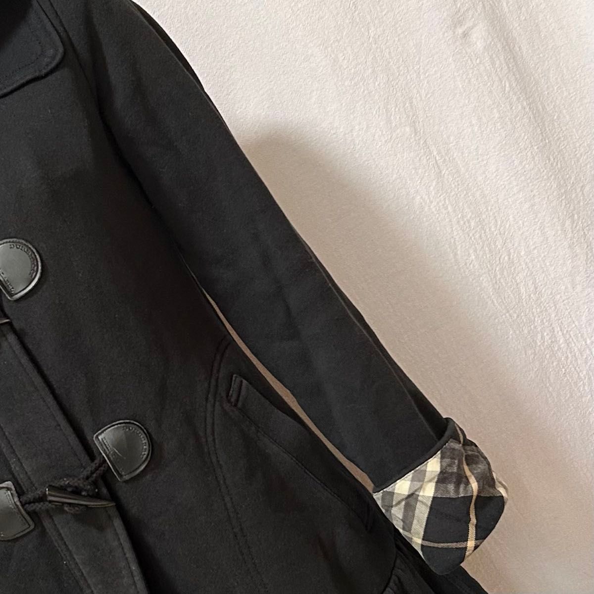 美品 バーバリー ブルーレーベル ダッフルコート フロントジッパー