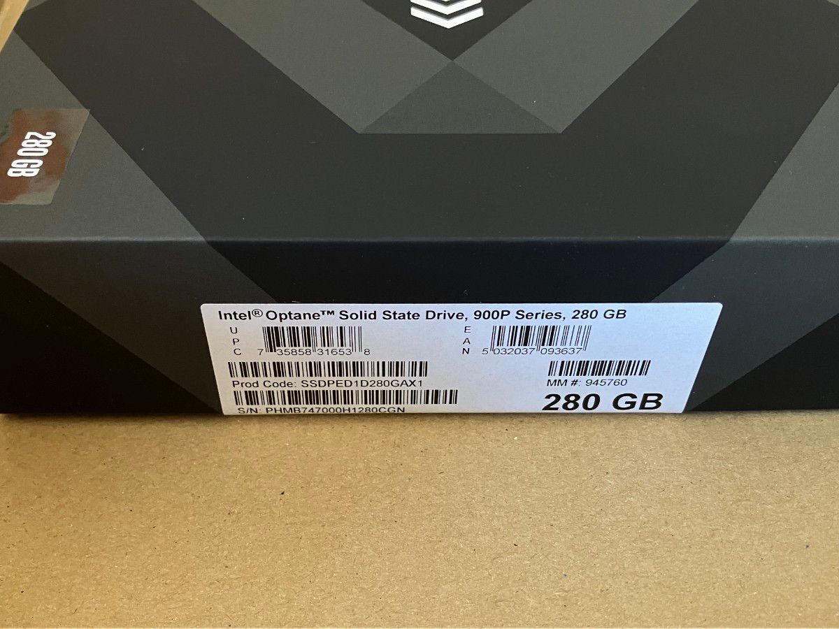 未開封 Intel Optane Memory 900P SSD 280GB HHHL PCIe スロット