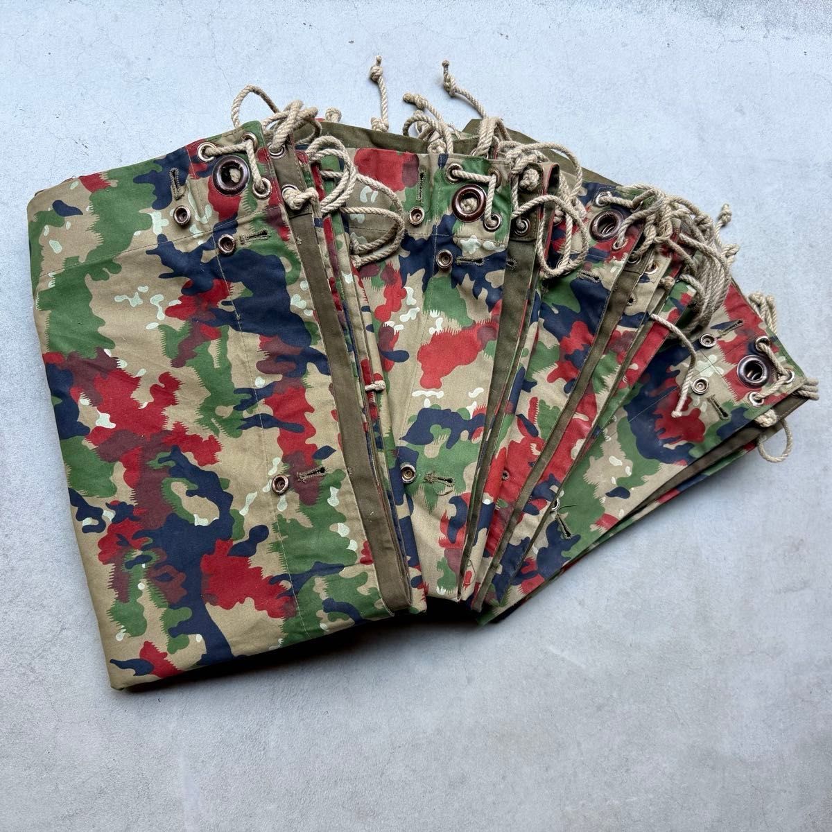 4枚セット スイス軍 アルペンカモ 軍幕 ツェルトバーン テント