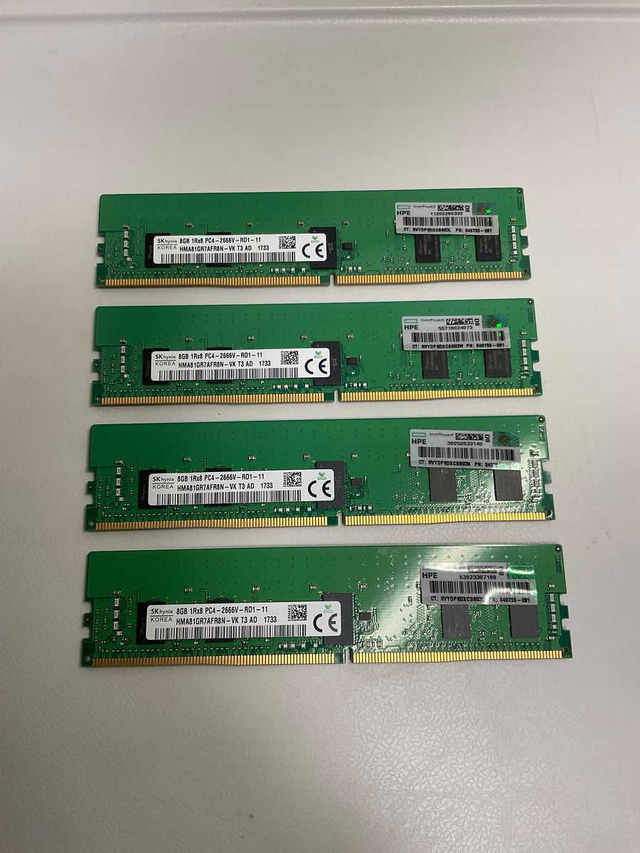HPE DDR4-2666 32GB ECC RDIMM 1枚 サーバーなどに HPE DDR4-2666 32GB