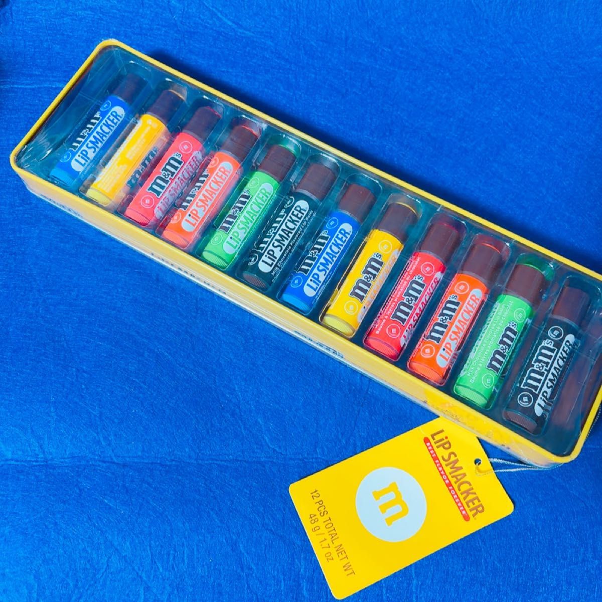 リップスマッカー LiP SMACKER M&M's エムアンドエムズ チョコ 12本 缶