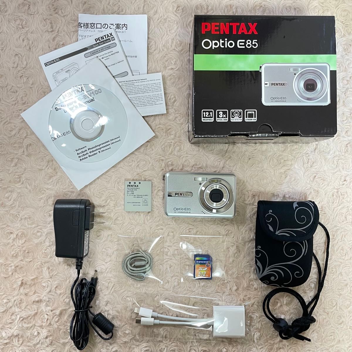 美品 動作確認済】PENTAX ペンタックス Optio E85 オプティオ