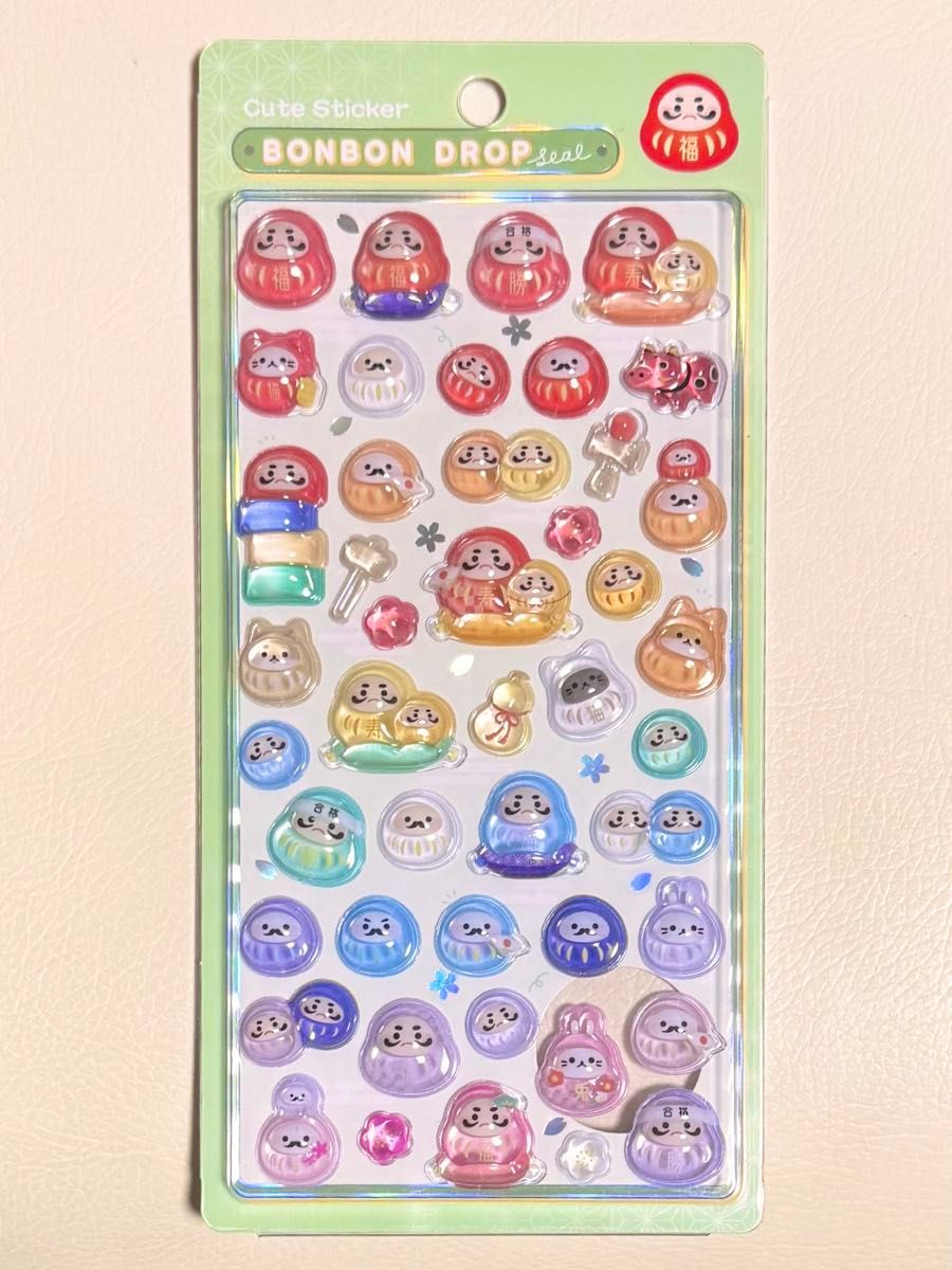 残り2【正規品】BONBON DROP Seal ボンボンドロップシール 和柄 だるま
