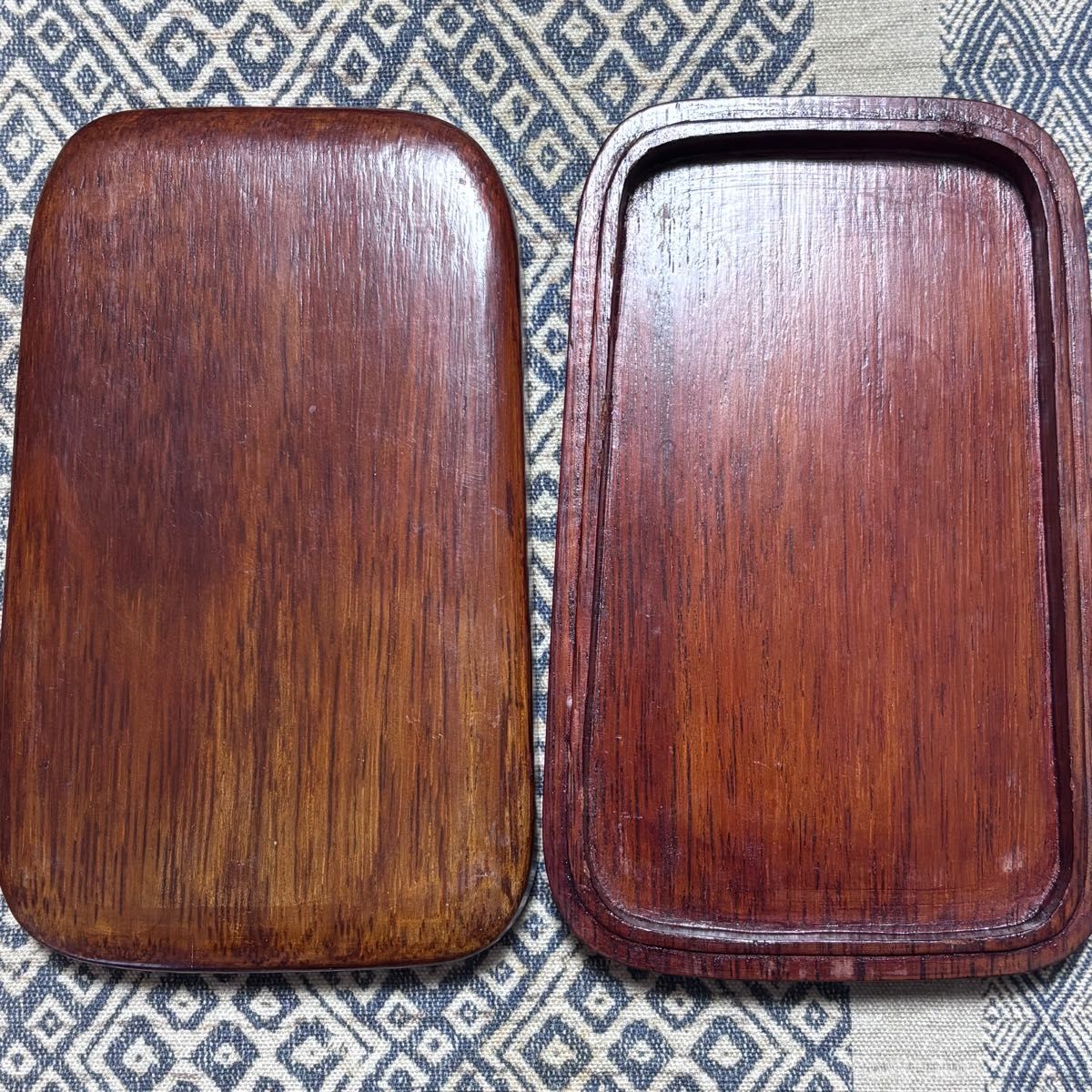 すずり 龍彫刻 硯 書道具 唐木箱付き 中国美術 骨董品 端渓石 224B