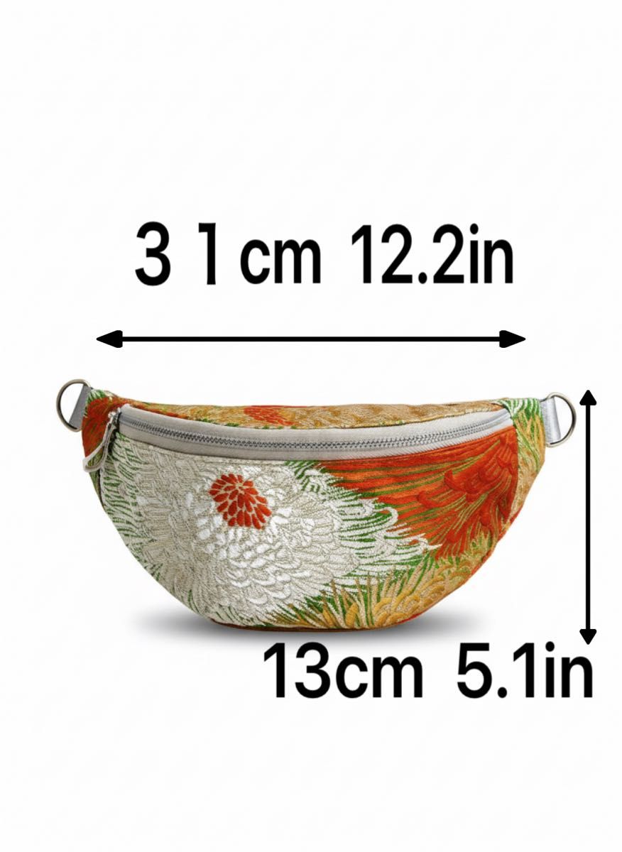 華やかな大輪菊の帯リメイク ボディバッグ スリングバッグ｜Yahoo