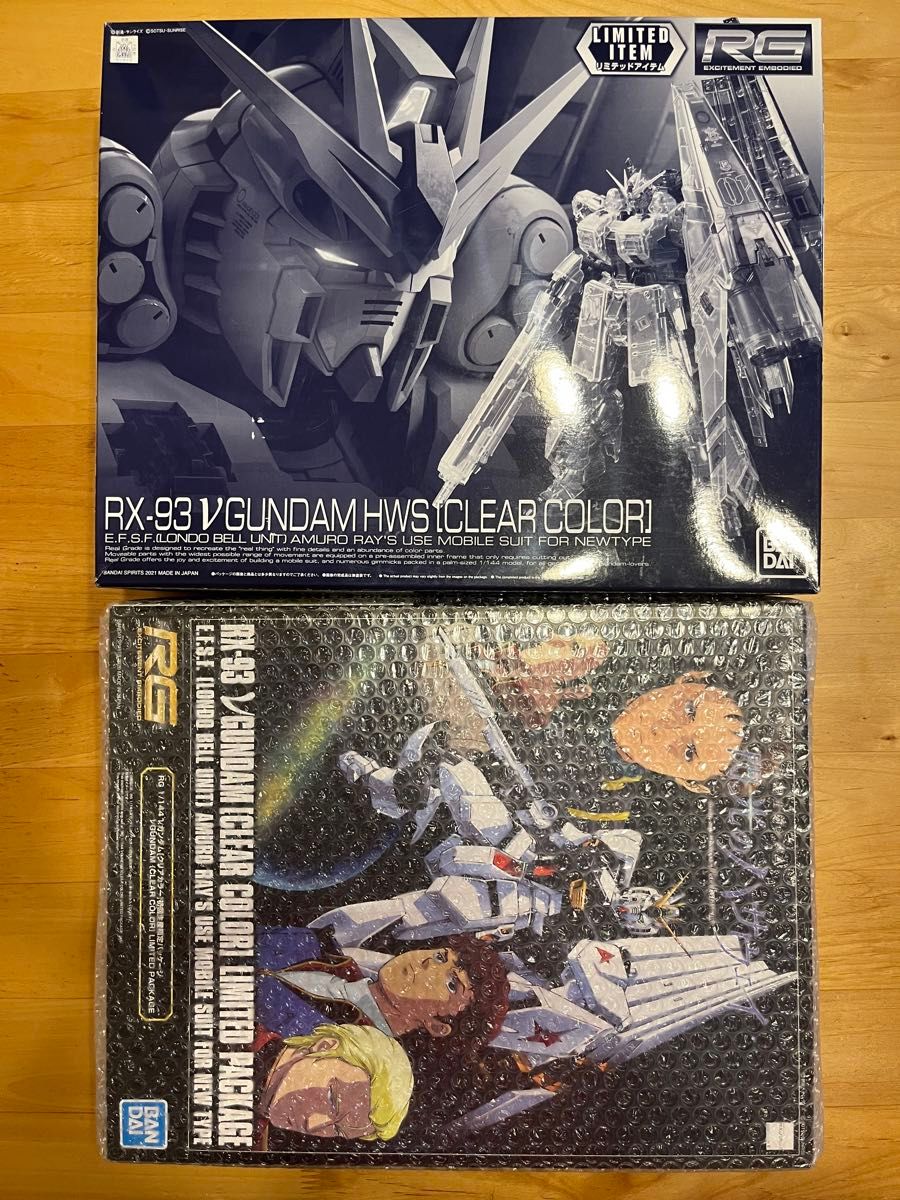 RG 1/144 RX-93 νガンダム HWS 初回限定パッケージ クリアカラー 2点