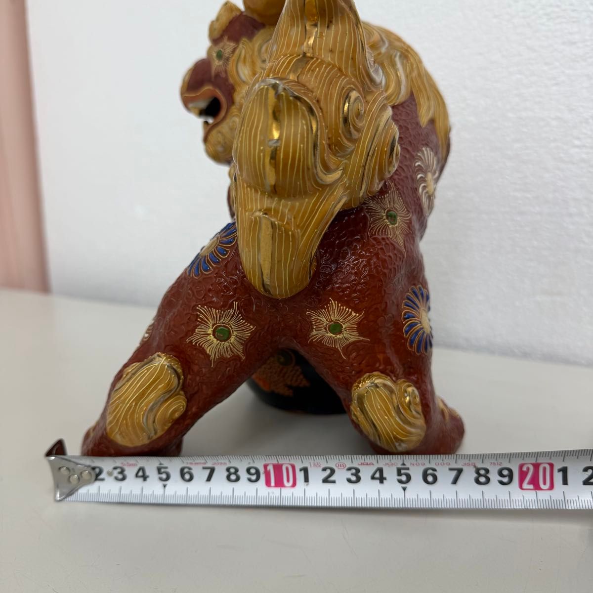 九谷焼 玉乗り獅子 置物 縁起物 シーサー 陶器 魔除け インテリア 獅子