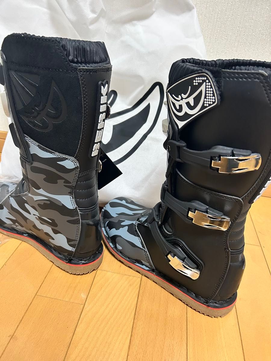 BERIK ベリック TRIAL トライアル ブーツ 黒/カモ 221 40サイズ 約25cm