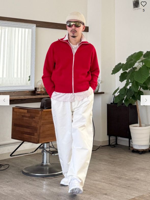 ユニクロC ミラノリブフルジップカーディガン XXL レッド 未使用 完売