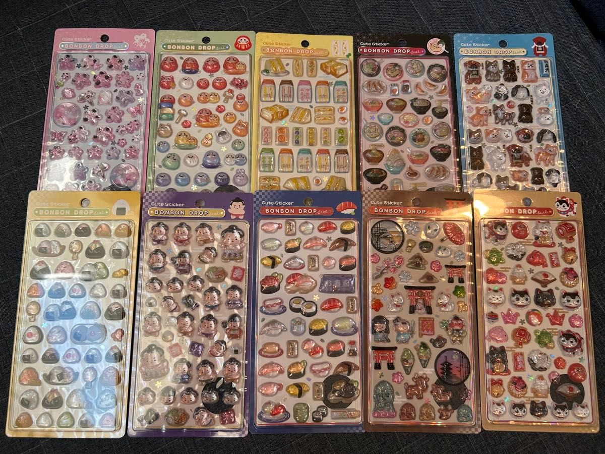 ボンボンドロップシール 和柄 10種セット まとめ売り 正規品｜Yahoo