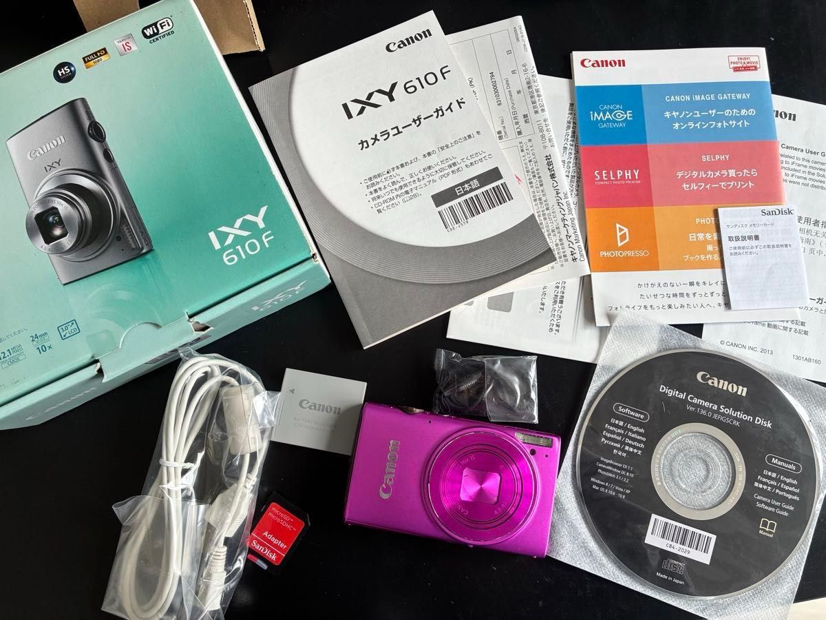 美品 キャノン Canon IXY610F ピンク デジカメ カード付き｜Yahoo