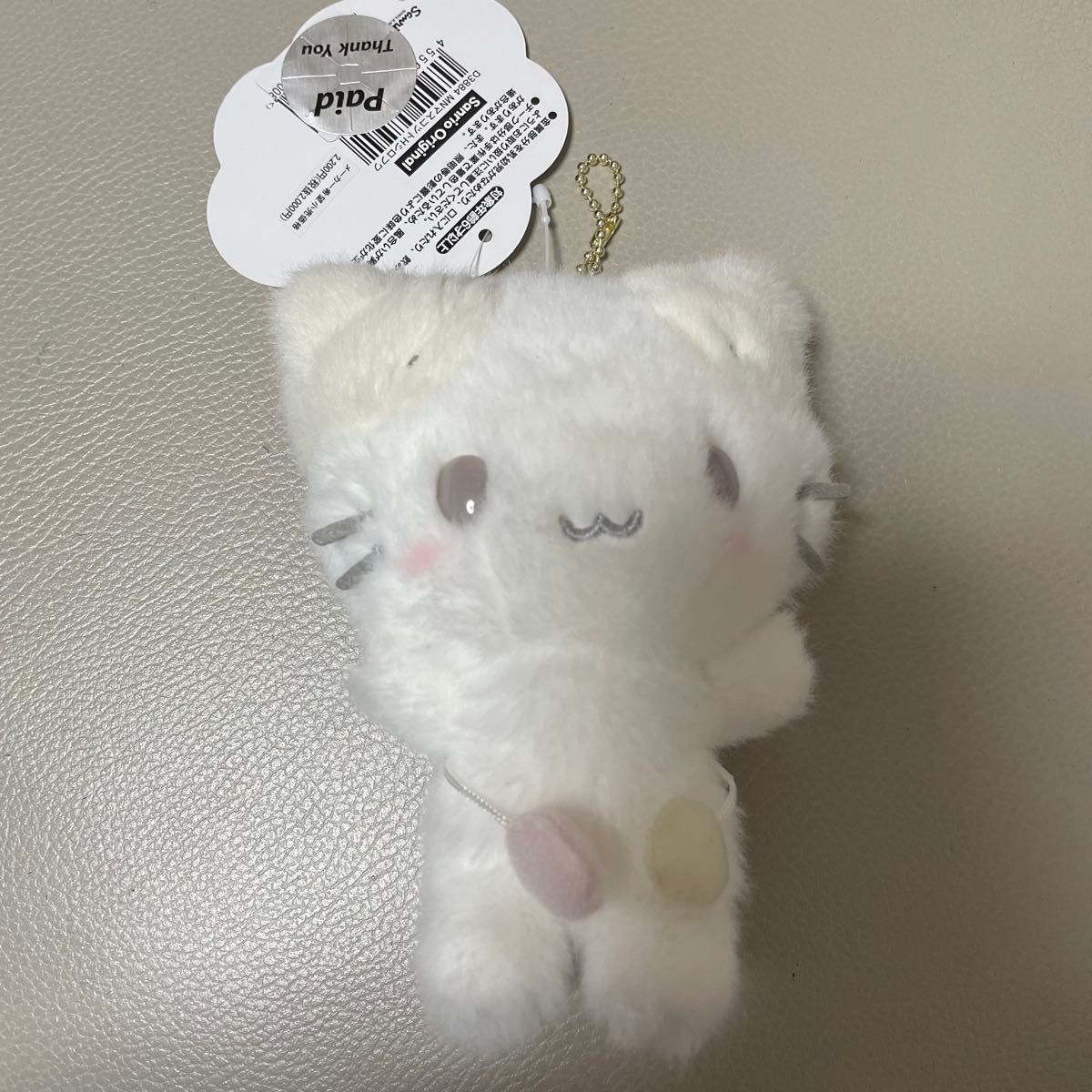 しろふわ雲でおひるね マスコット マシュマロみたいなふわふわにゃんこ