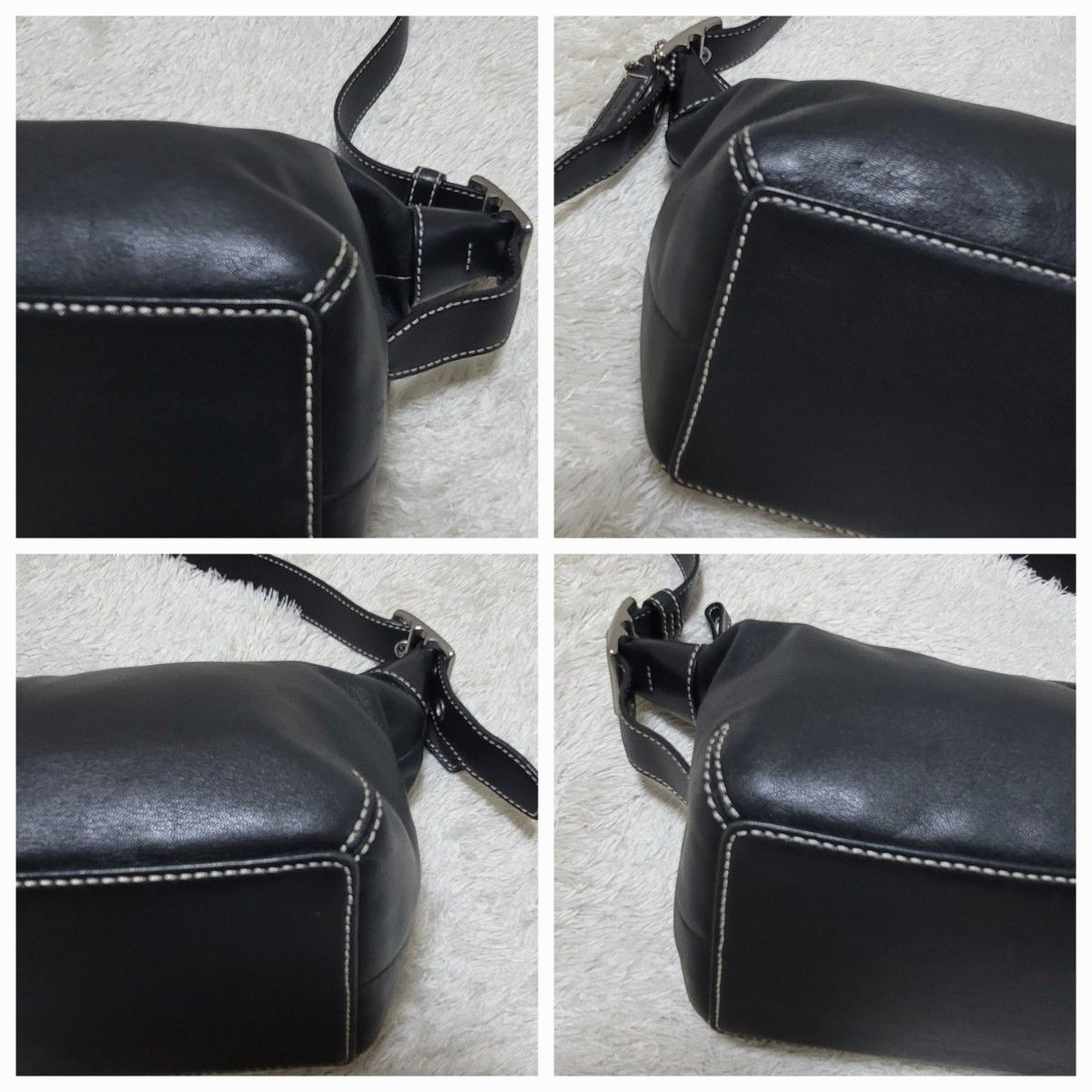 美品】COACH コーチ ワンショルダーバッグ レザー ブラック y2k 肩掛け