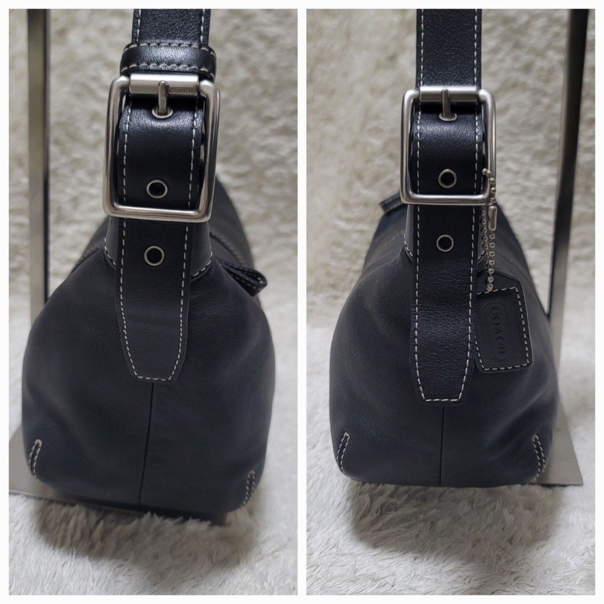 美品】COACH コーチ ワンショルダーバッグ レザー ブラック y2k 肩掛け