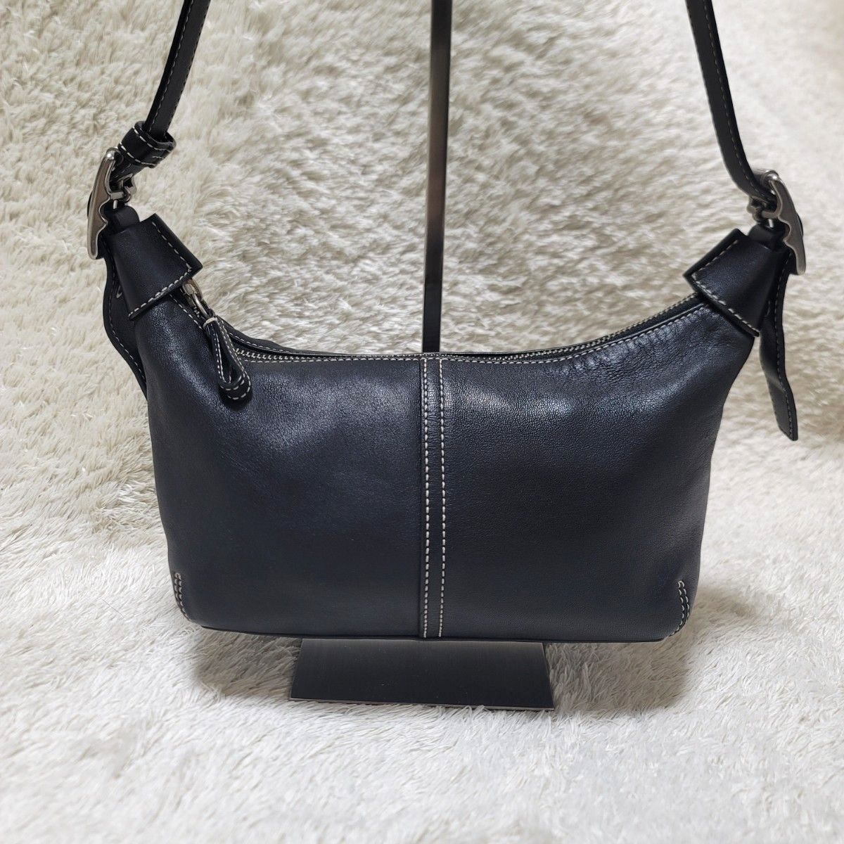 美品】COACH コーチ ワンショルダーバッグ レザー ブラック y2k 肩掛け