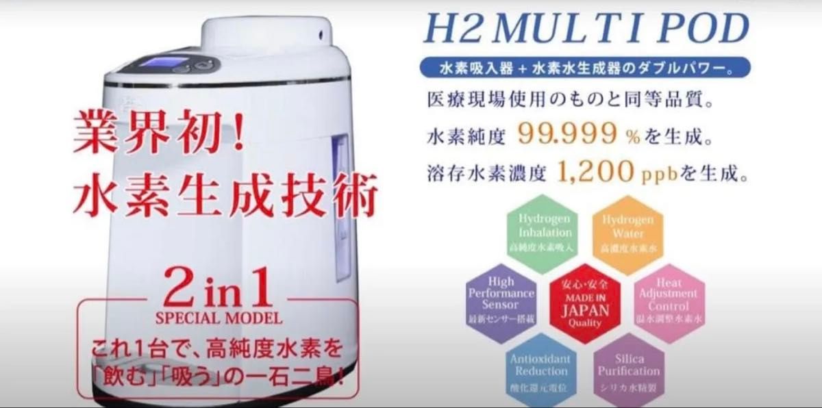 水素生成器 H2マルチポッドの精製水フィルター シリカケース 2個