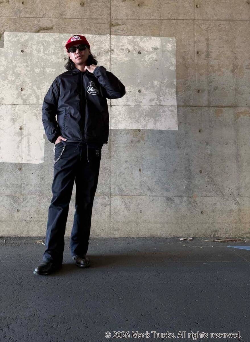希少サイズXL Mack Trucks × FJ ボアコーチジャケット ブラック BLACK