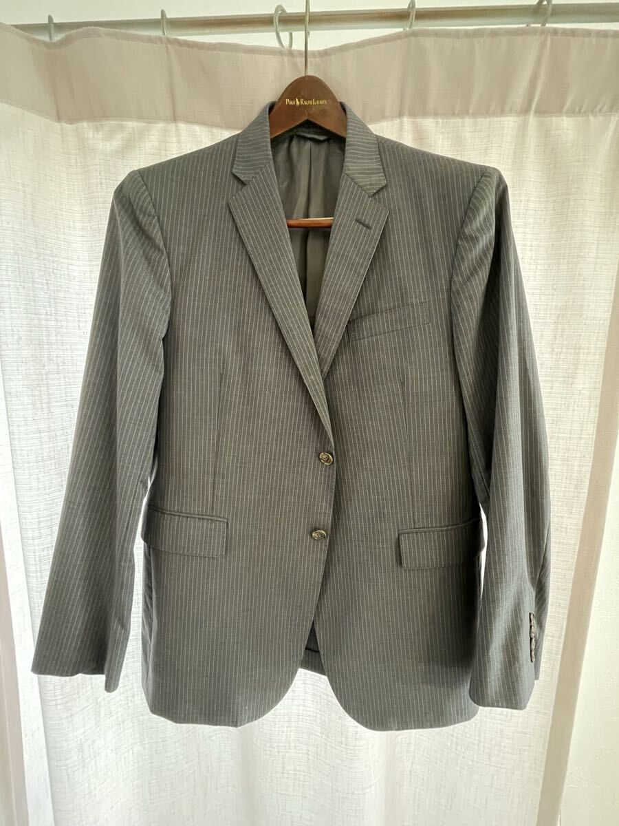 美品】 POLO Ralph Lauren ラルフローレン ライトグレーストライプ