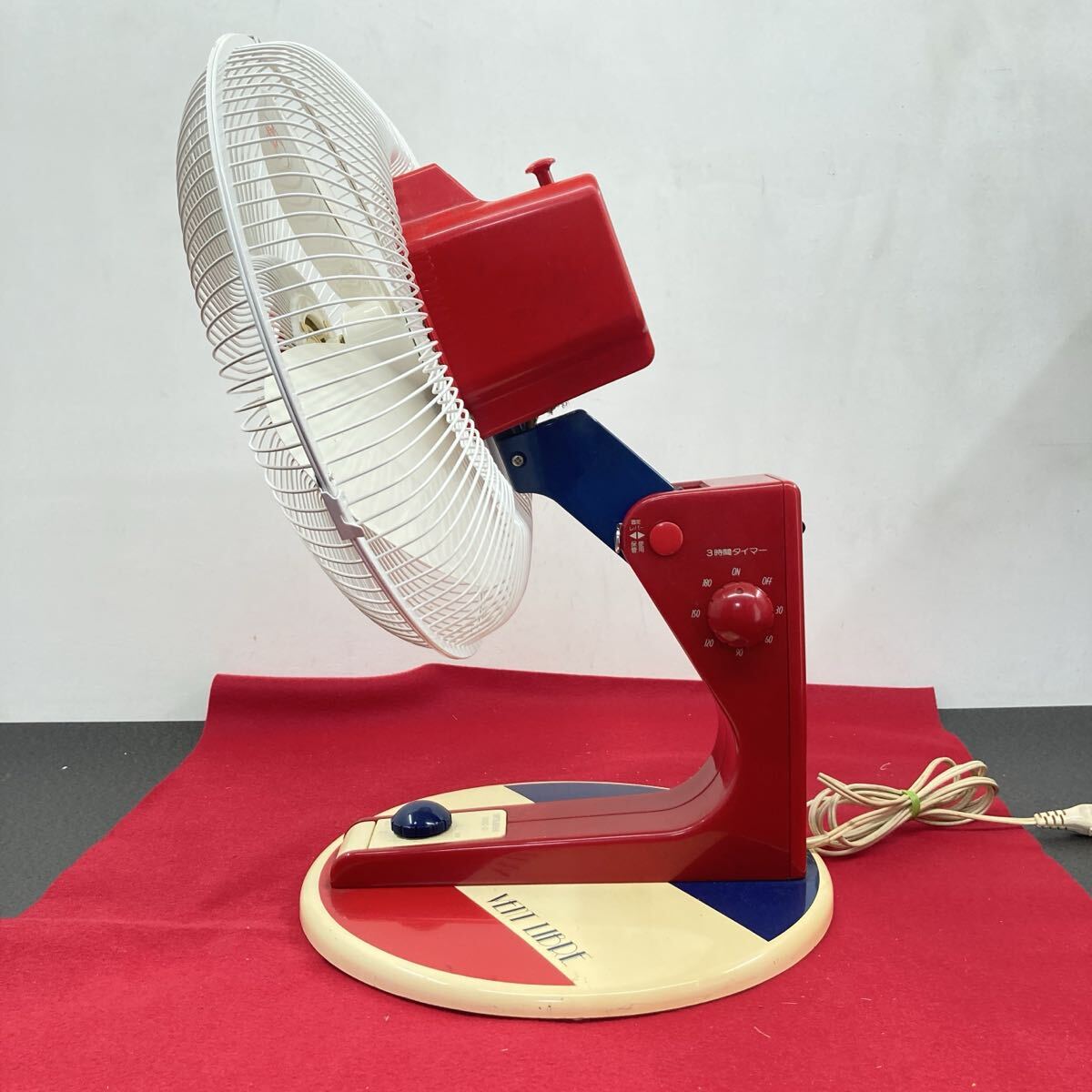 昭和レトロ 三菱電機 30cm卓上扇風機 D30C-G7 1986年製 トリコロール