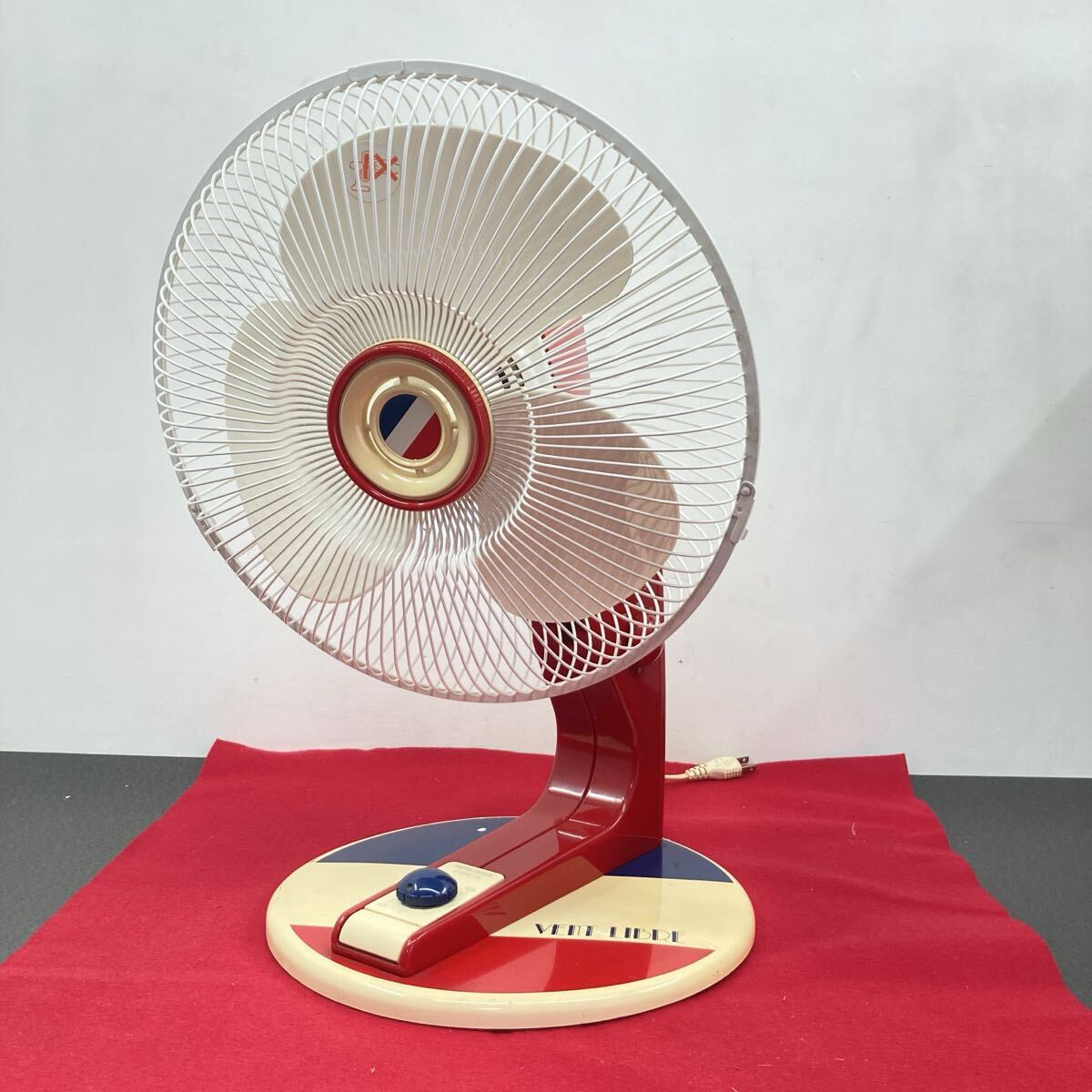 昭和レトロ 三菱電機 30cm卓上扇風機 D30C-G7 1986年製 トリコロール