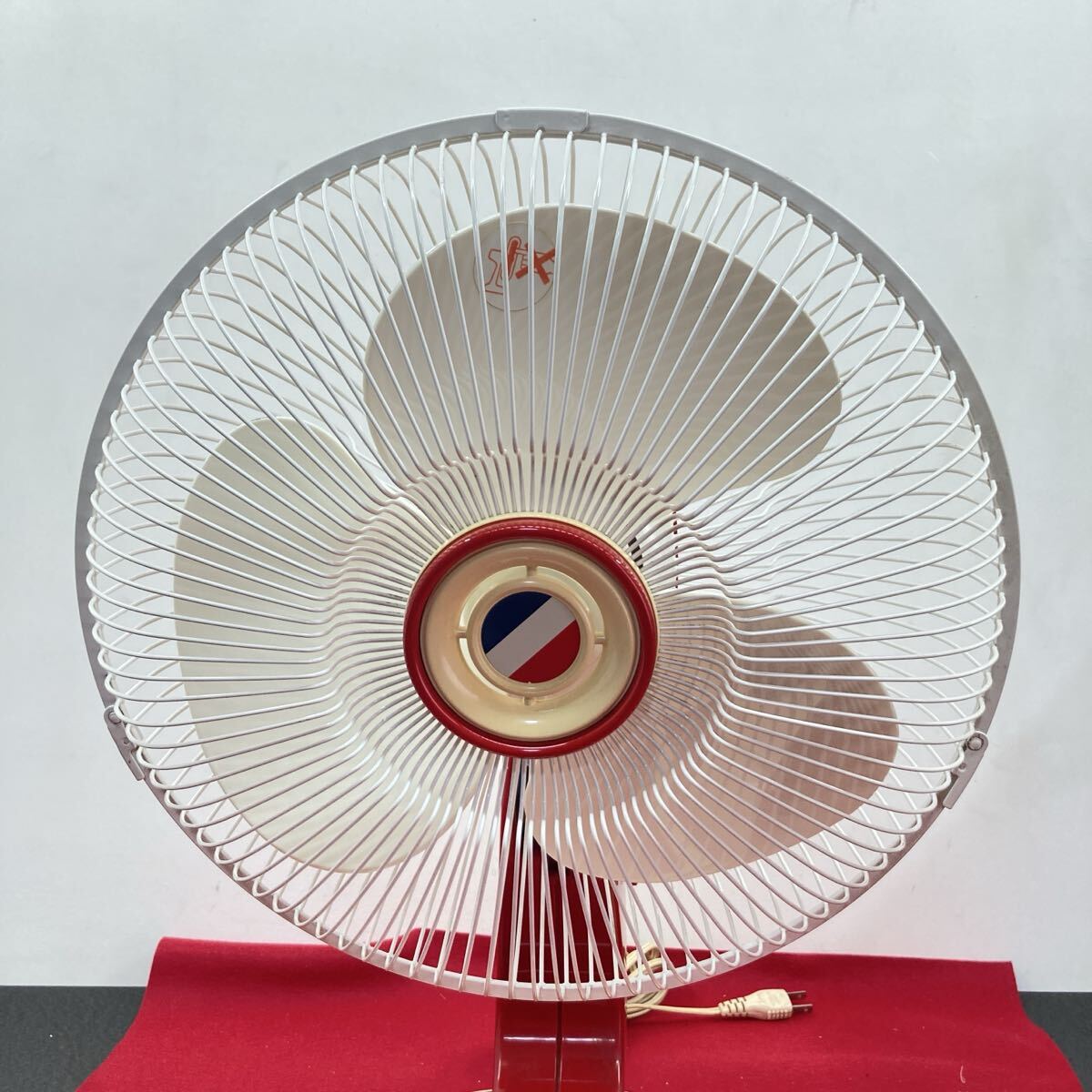 昭和レトロ 三菱電機 30cm卓上扇風機 D30C-G7 1986年製 トリコロール