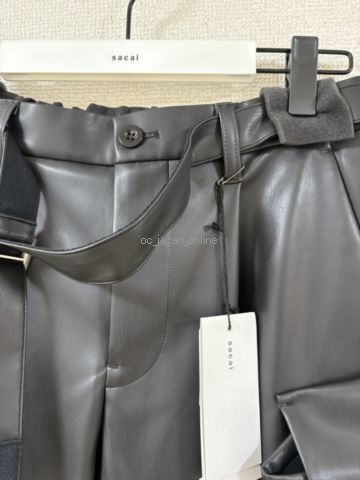 激レア 小田切ヒロ 愛用 SACAI メンズ フェイクレザー パンツ25AW