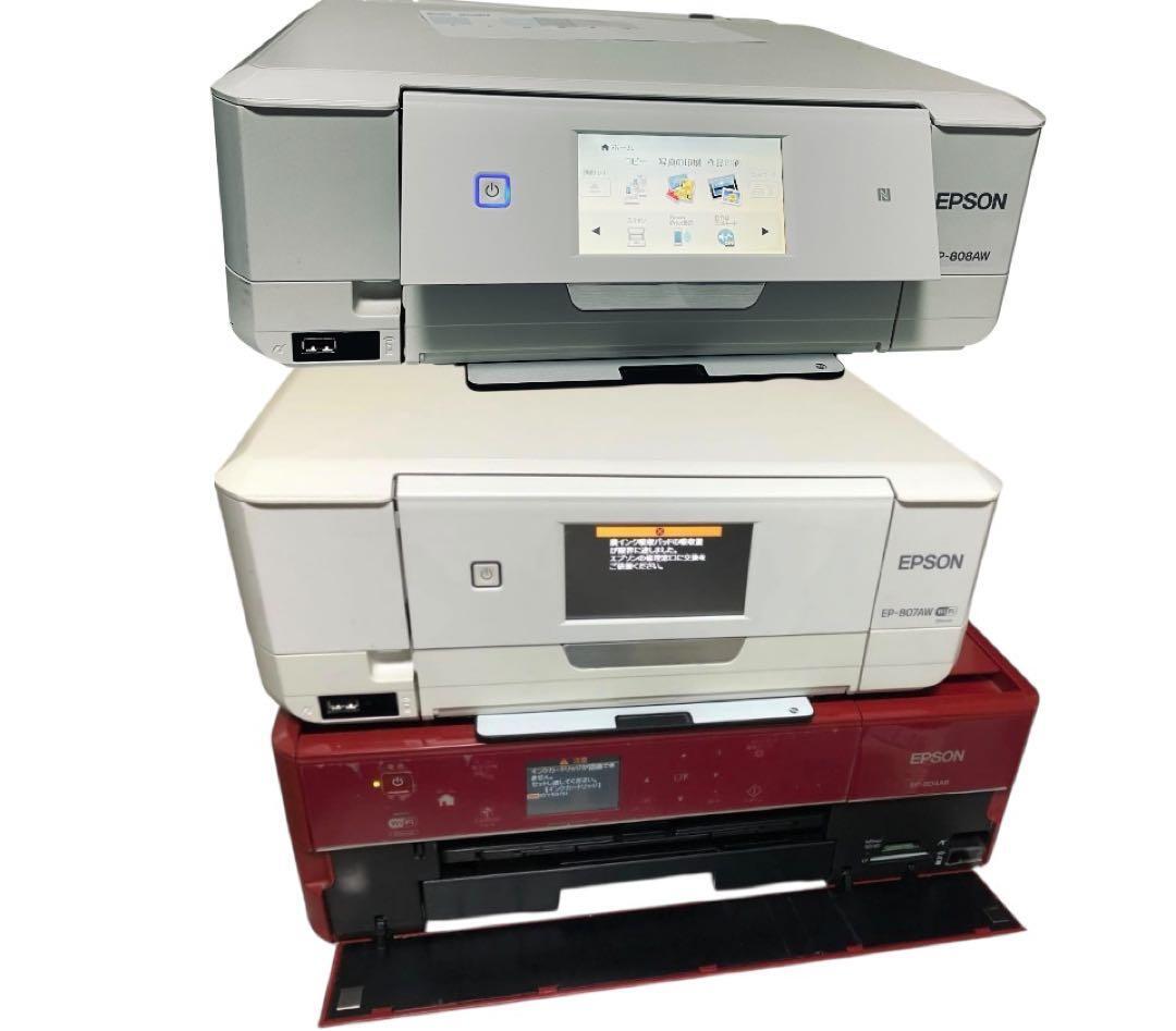 現状 通電確認 EPSON エプソン カラリオ プリンタ EP-804 EP-807 EP