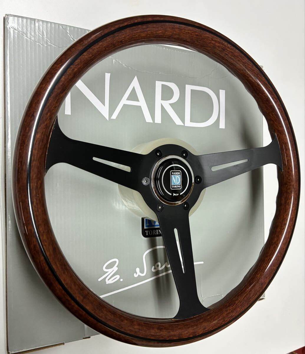 Nardi ステアリング 3本スポーク ブラウン Nardi ステアリング 3本