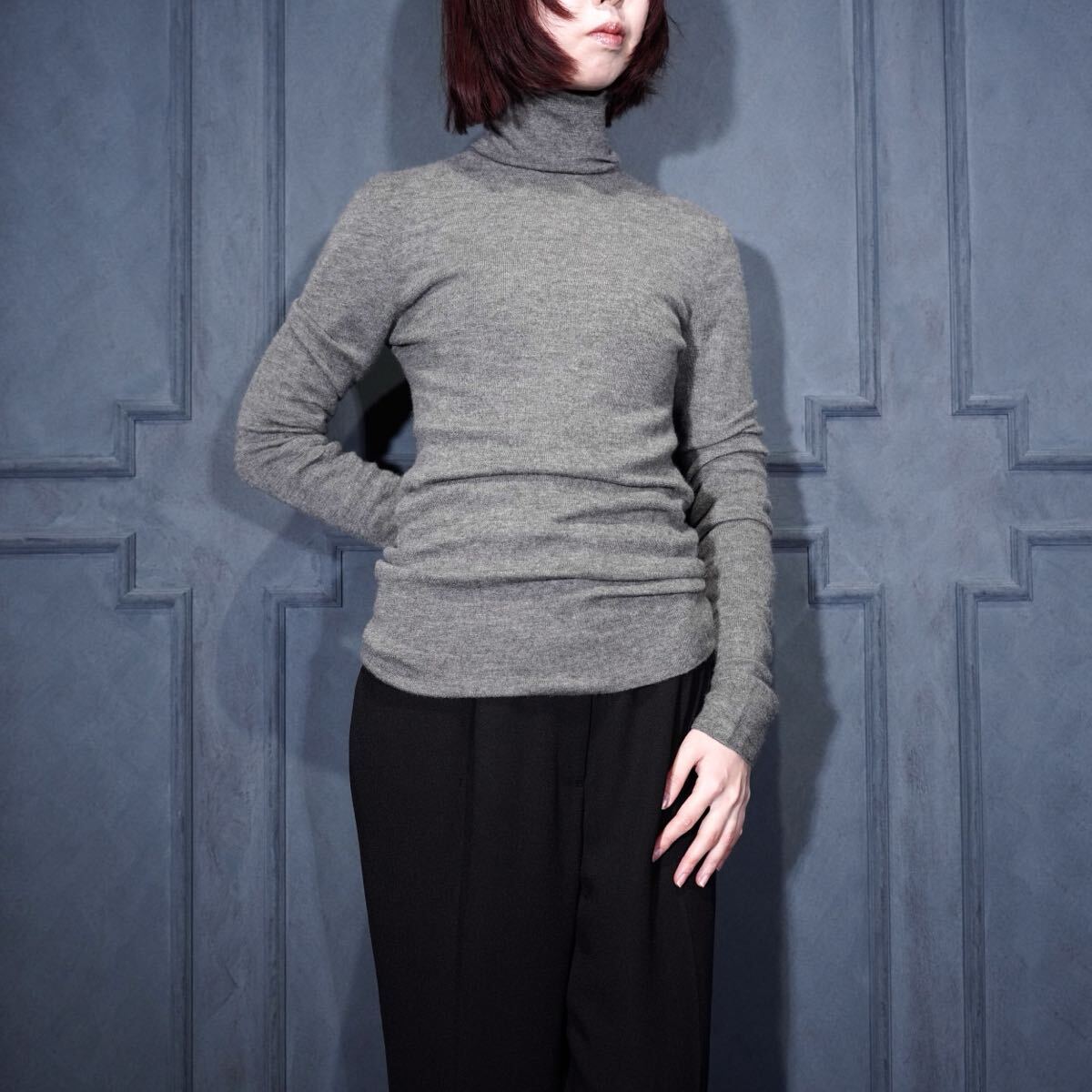 HERMES PARIS CASHMERE100% HIGH NECK KNIT/エルメスカシミヤ100