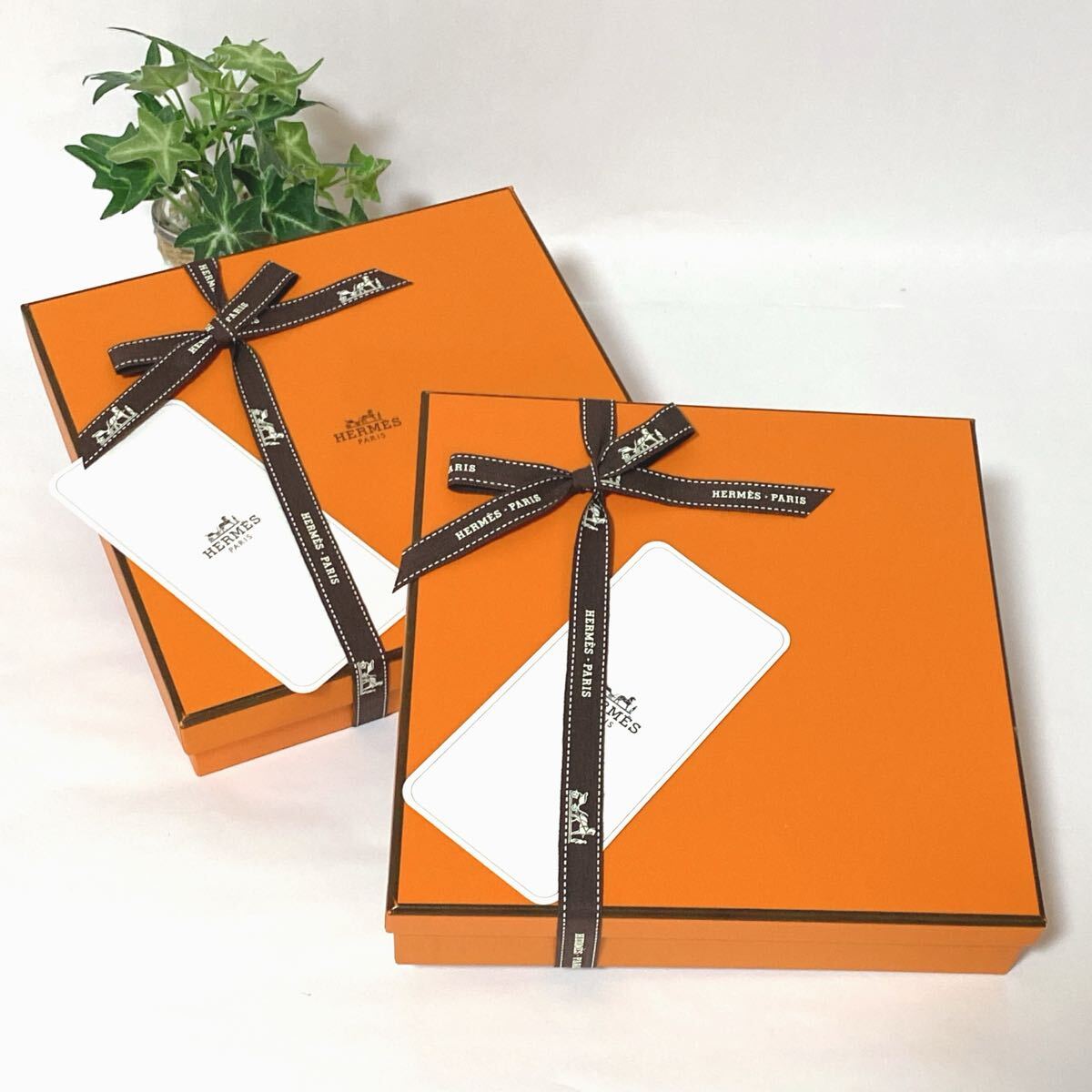 エルメス 「HERMES」小物用空箱 2個 (6025) 正規品 付属品 メッセージ