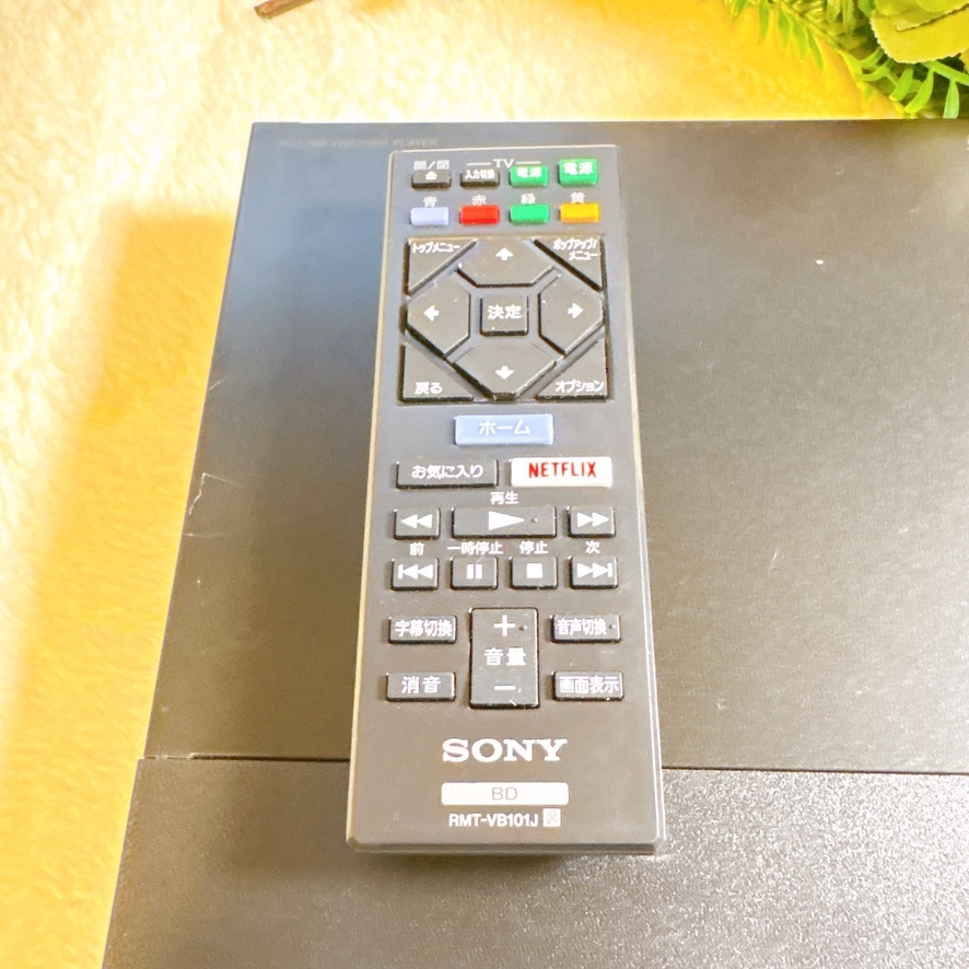 動作確認清掃済み sony ブルーレイプレーヤー BDP-S1500 リモコン付き