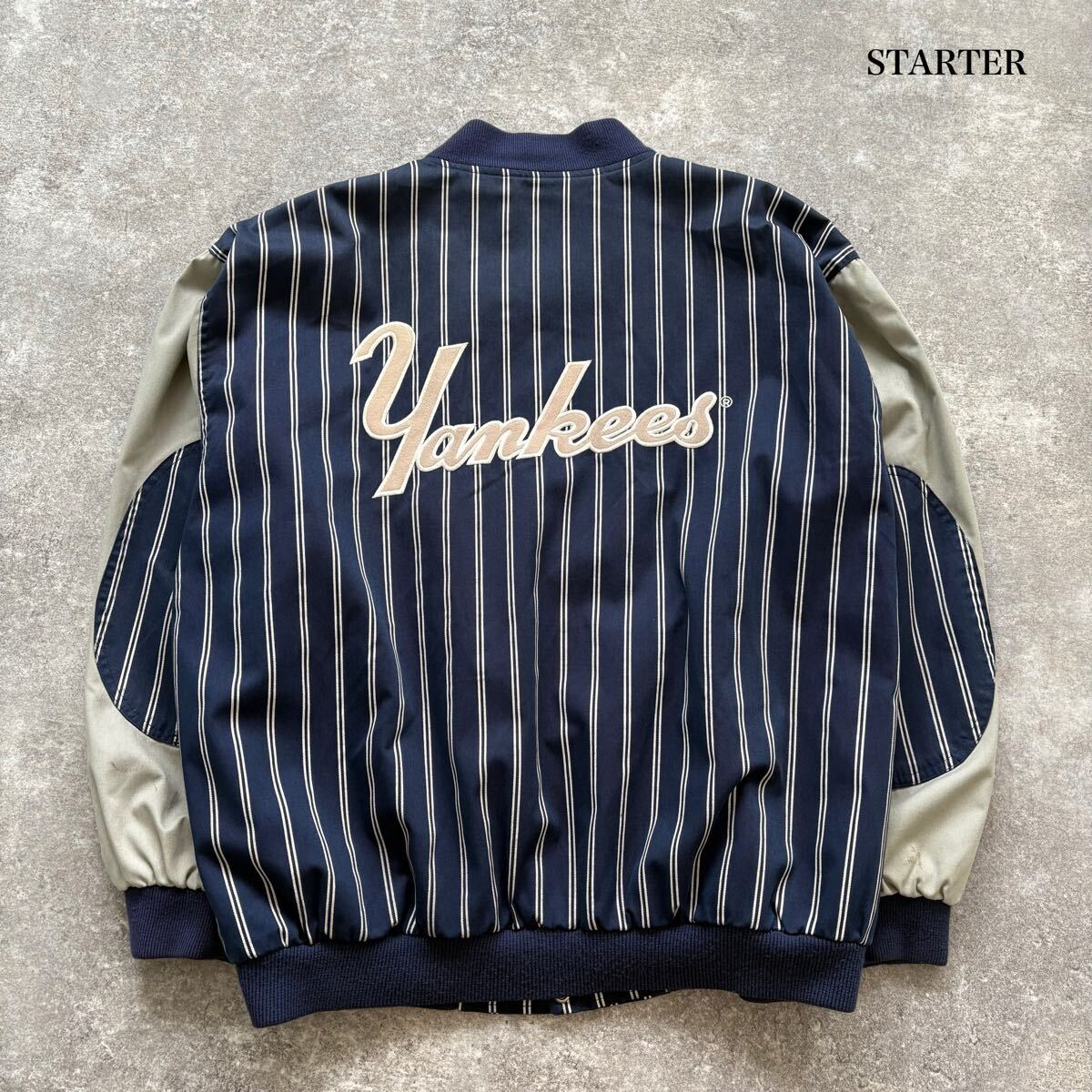 STARTER】スターター ニューヨークヤンキース スタジャン ストライプ