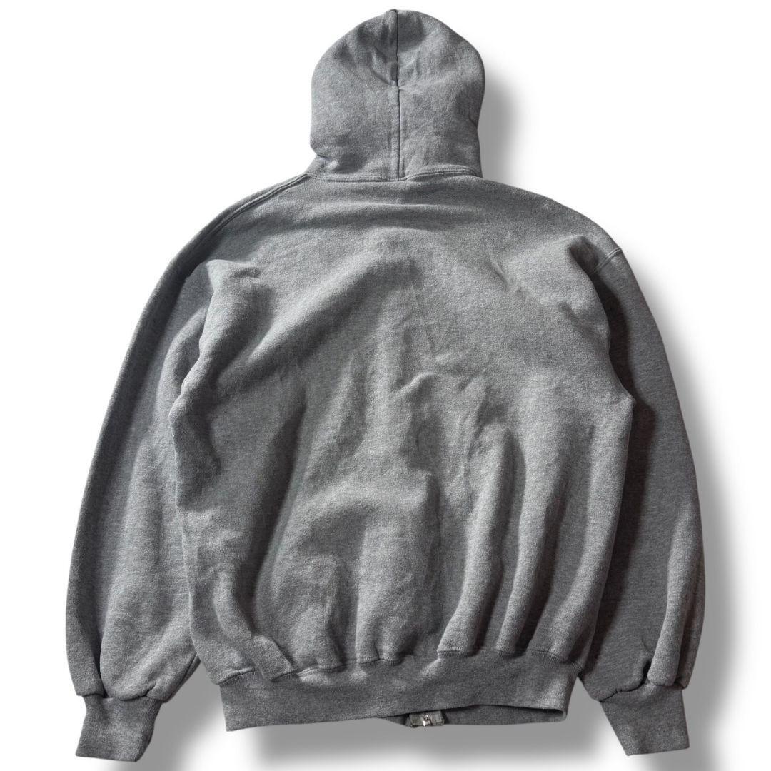 00s メキシコ製 ラッセル ジップパーカー 古着 グレー 無地スウェット