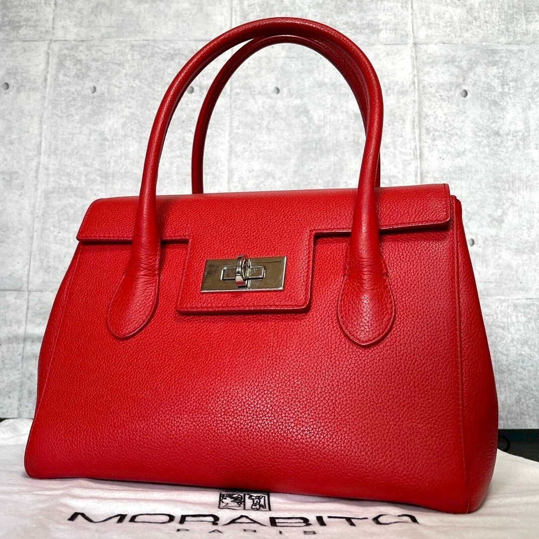 美品 MORABITO 定価374 000円 モラビト ミリー パープル レザー