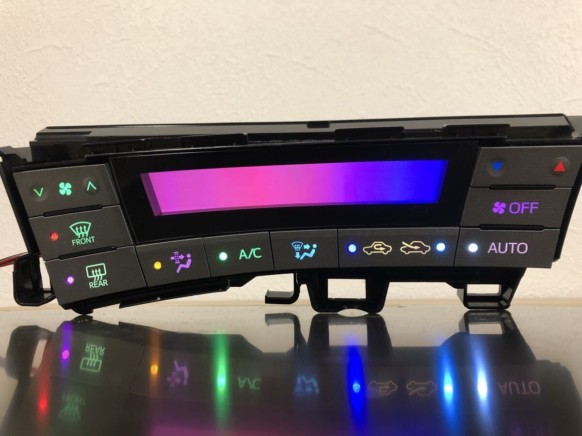 自動色変化仕様】ZVW30 プリウス 後期 エアコンパネル LED打ち替え