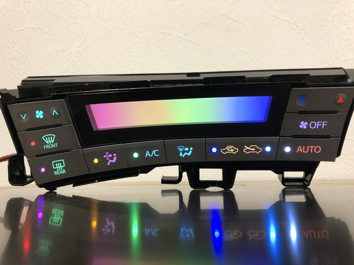 自動色変化仕様】ZVW30 プリウス 後期 エアコンパネル LED打ち替え