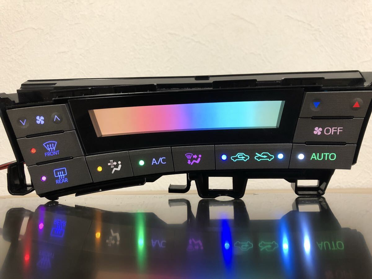 自動色変化仕様】ZVW30 プリウス 後期 エアコンパネル LED打ち替え