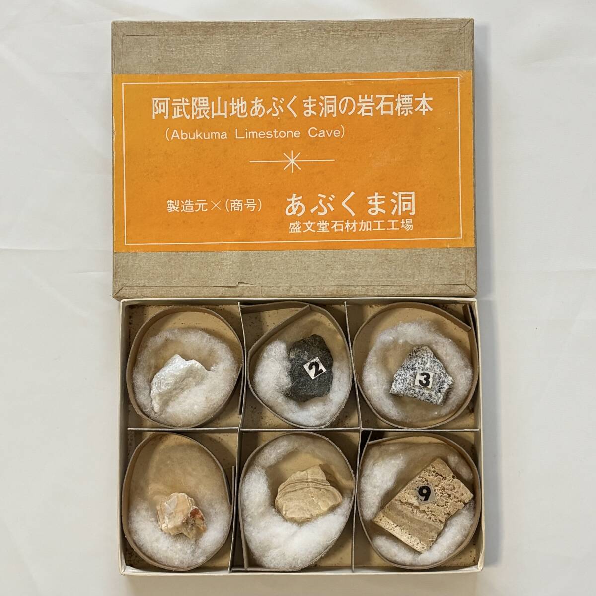 昭和50年代 阿武隈山地あぶくま洞の岩石標本 高橋紀信 盛文堂 鍾乳石