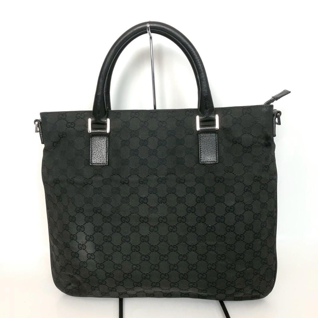 GUCCI グッチ GGキャンバス ハンドバッグ ブラック レディース